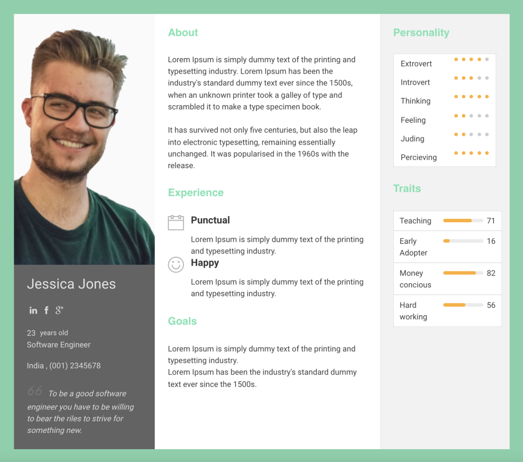 Club Members Profiling Design 5 Stunning Member Profile layouts for VibeBP Social network addon for ...